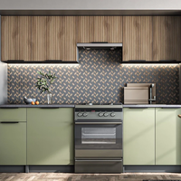 Кухня KSENIA 2.40 светъл орех/пистачио/антрацит/плот сиво