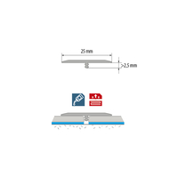 Алуминиева Т-образна лайстна за LVT 25/2.5мм 180 см – злато/сребро/шампанско