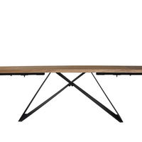 Трапезна маса GRIGOR разтегателна - орех/черно