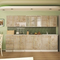 Кухня ALINA 2.60м тъмен мрамор/плот карара