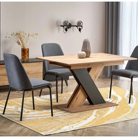 Трапезна маса XARELTO разтегателна - дъб вотан/черно