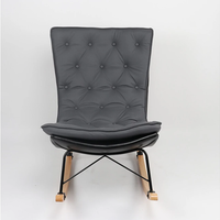 Люлеещ фотьойл ATLAS - сиво/черно/натурално