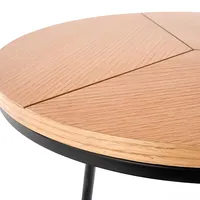 Холна маса KARIDA S кръгла - натурален дъб/черно