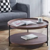 Холна маса ADRIANA - тъмен орех/черно