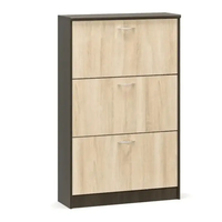 Шкаф за обувки с 3 врати 60/130 венге/дъб сонома