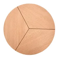 Холна маса KARIDA S кръгла - натурален дъб/черно