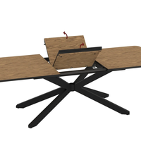 Трапезна маса MONA разтегателна - меден дъб/черно