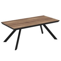 Трапезна маса CORIN  разтегателна - орех/черно