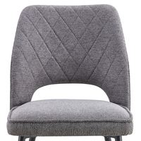 Трапезен стол К-358 - тъмно сиво/черно