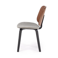 Трапезен стол К-563 - орех/сиво/черно