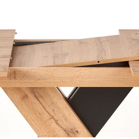 Трапезна маса XARELTO разтегателна - дъб вотан/черно