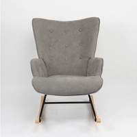 Люлеещ фотьойл ELIOT - сиво/натурално