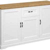 Скрин RIVA KOM 3D1S - бяло/дъб харбор