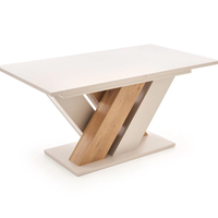 Трапезна маса BRANDON разтегателна - кашмир/дъб кремона