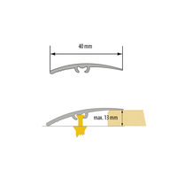 PVC Лайстна преходна с ламинирано фолио 40мм 90см самозалепваща/скрит монтаж – дървесни декори