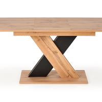 Трапезна маса XARELTO разтегателна - дъб вотан/черно