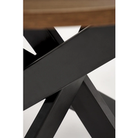 Трапезна маса EDGAR кръгла - орех/черно