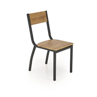 Комплект MILTON маса с 4 стола - натурално/черно