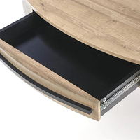 Холна маса CAROLINA елипса с чекмедже - златен дъб/черно