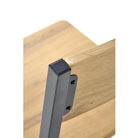 Комплект MILTON маса с 4 стола - натурално/черно