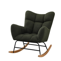 Люлеещ фотьойл STIV - тъмно зелено/натурално/черно