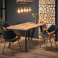 Трапезна маса DICKSON 120 разтегателна - натурален дъб/черно