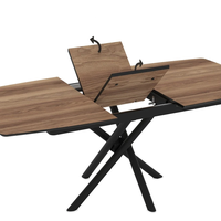 Трапезна маса KATRIN разтегателна - орех/черно