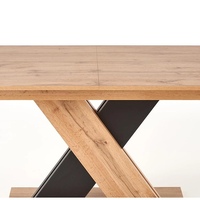 Трапезна маса XARELTO разтегателна - дъб вотан/черно