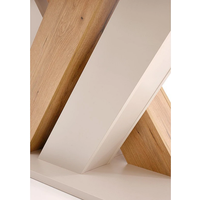 Трапезна маса BRANDON разтегателна - кашмир/дъб кремона