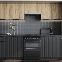 Кухня EMMA 2.40 карбон/дъб артисан/черно