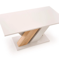 Трапезна маса BRANDON разтегателна - кашмир/дъб кремона