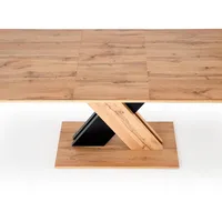 Трапезна маса XARELTO разтегателна - дъб вотан/черно