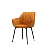 Трапезен стол К-329 - оранжево/черно