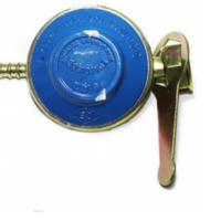 Газов регулатор с часовник и ключ за цилиндър, дебит 1,5 кг/ч, налягане 30 mbar, стандартна резба, съвместим с пропан-бутан, безопасен, издръжлив, лесен за монтаж, идеален за печка, барбекю и къмпинг