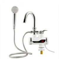 Електрически проточен водонагревател - смесителна батерия и душ слушалка