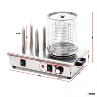 Хот дог машина с 4 шиша и стъклена вана