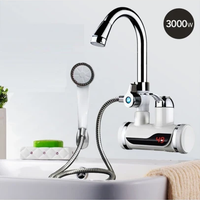 Електрически проточен водонагревател - смесителна батерия и душ слушалка