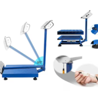 Електронен кантар 500 кг с акумулатор и метална платформа от вълнообразна ламарина, сгъваемо рамо