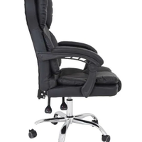 Офис стол Parma, имитация на кожа, черен