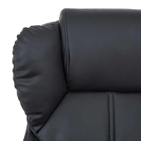 Офис стол Parma, имитация на кожа, черен