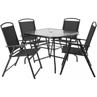 Градински комплект 4 стола, маса и чадър