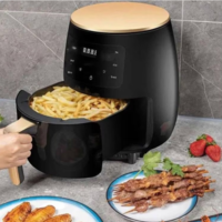 Фритюрник с горещ въздух без масло Air Fryer 8 функции, Капацитет 6L, Цифров дисплей, 3000W