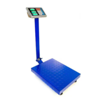 Електронен кантар 500 кг с акумулатор и метална платформа от вълнообразна ламарина, сгъваемо рамо