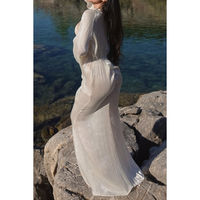 YOUR MERMAID butter yellow beach dress