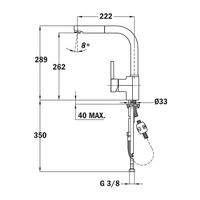 Смесител Teka Ares 938 Pull-out БЯЛ