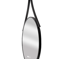 LED огледало Ф60 Черна стоманена рамка
