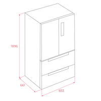 Свободностоящ хладилник French Door Teka RFD 77825 черен, LongLife No Frost