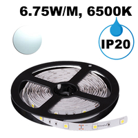 LED ЛЕНТА, 6.75W/M, 6500K, 12V DC, SMD5050, 30 LEDS/M, IP20