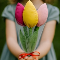 Лалета от текстил 3бр