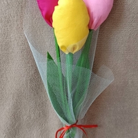 Лалета от текстил 3бр